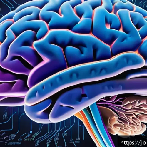 과학적 사고방식과 감정 조절 - A detailed anatomical illustration of the human brain focusing on the amygdala and prefrontal cortex...